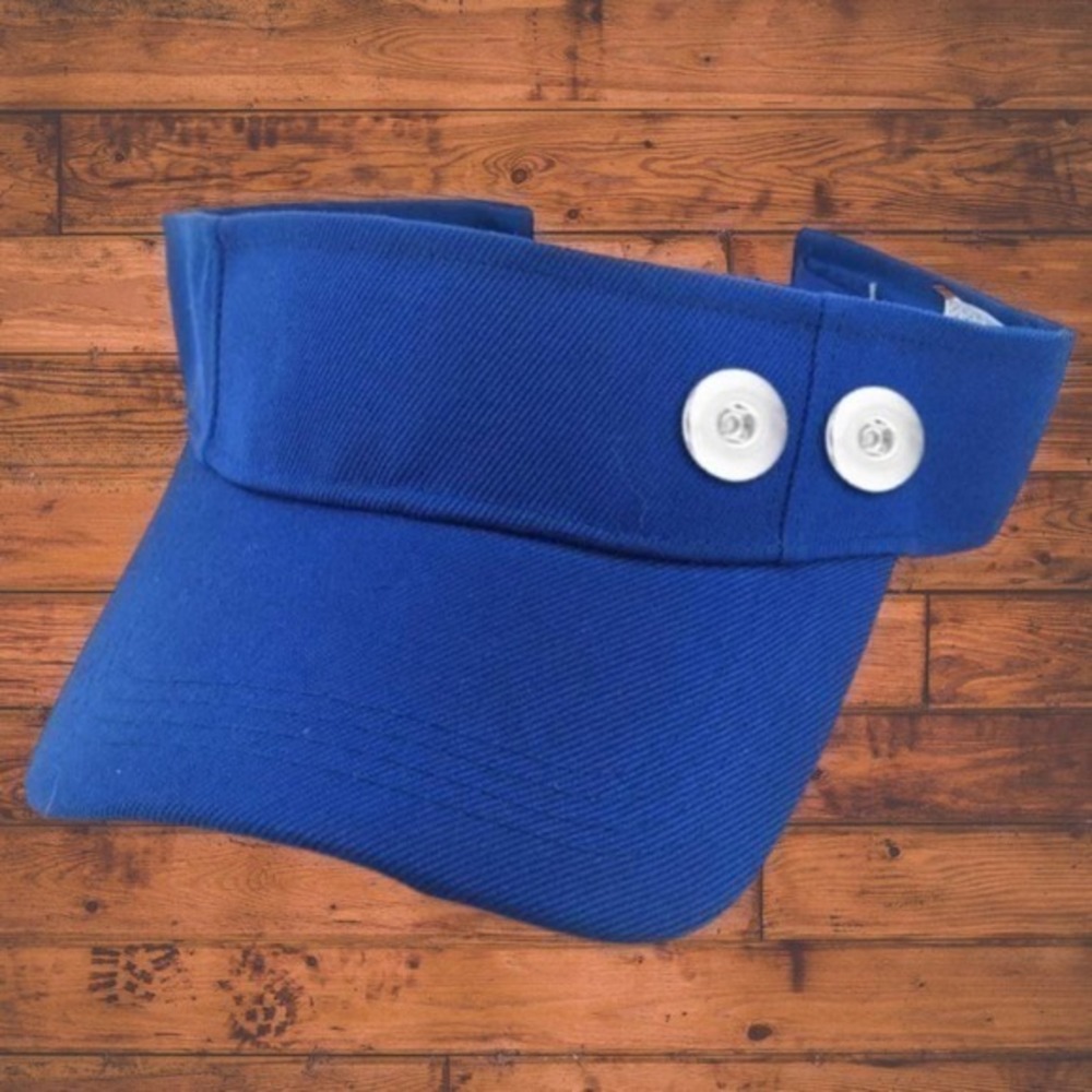 Blue Snap Button Visor